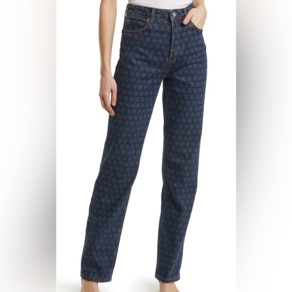 Reformation Cynthia Geo Print High Rise Straight